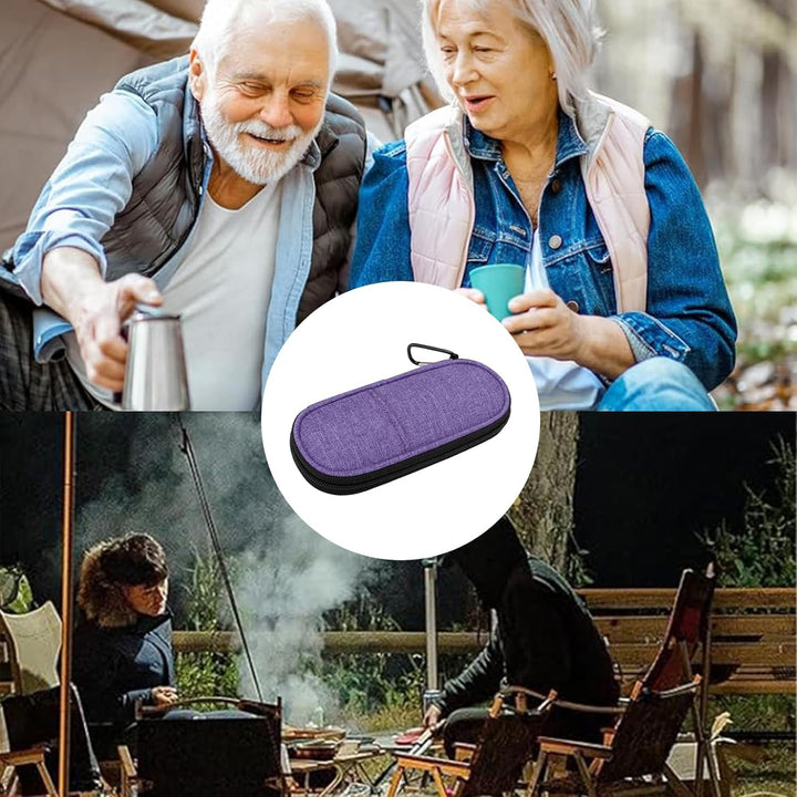 Insulin Cooler Travel Case, Diabetic Travel Case with 2 Nylon Ice Packs (Purple)