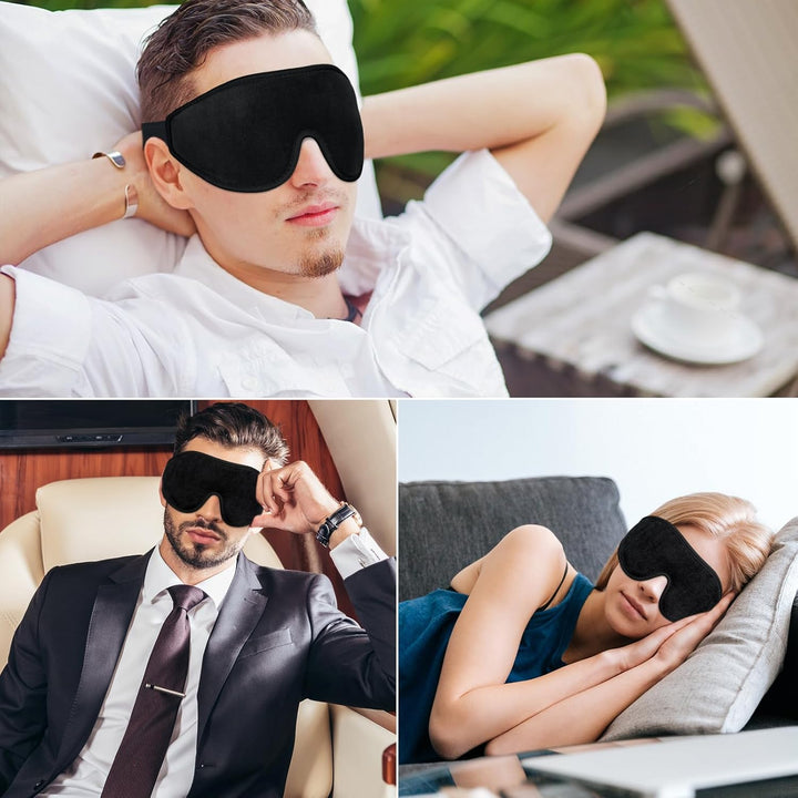 100% Blackout Sleep Masks for Women & Men - Zero Eye Pressure Sleeping Eye Mask- Ergonomic Design 3D Cutout Eye Movement Friendly, Ultra Soft & Comfortable Eye Mask for Sleep/Nap/Travel