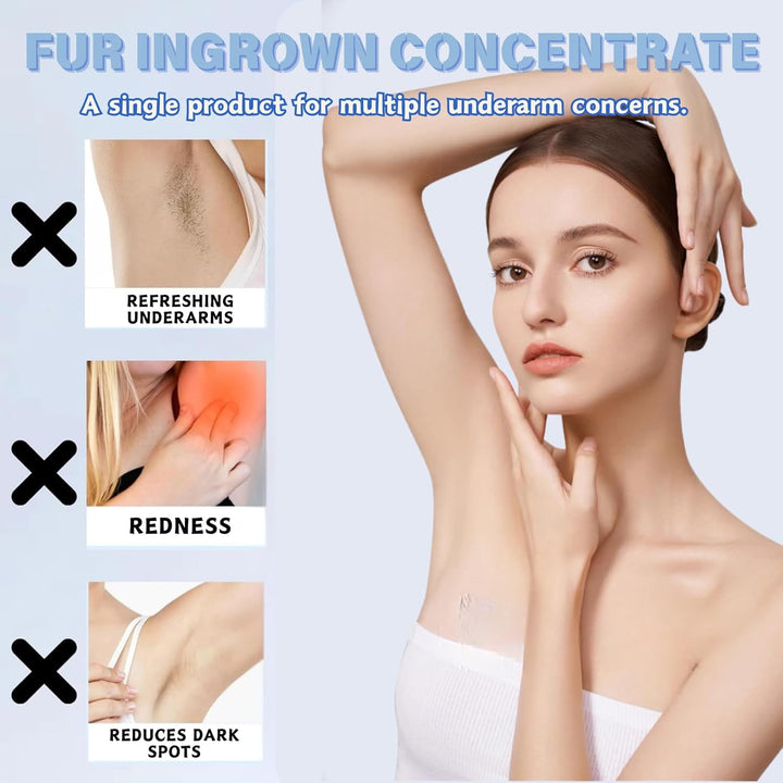 2Pcs Razor Bump Smoothing Solution Ingrown Hair Treatment with BHA AHA - High Roller Ingrown Tonic for Underarms Abdomen - Ingrown Hair Serum for Men & Women - Roller Ball Applicator for Tend Skin