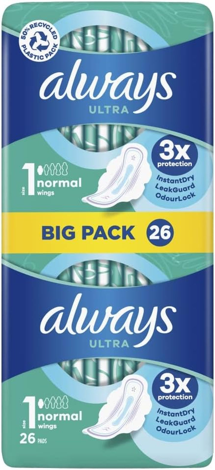 Ultra Sanitary Towels Long (Size 2) Wings X 24 Pads, Super Absorbent and Ultra Thin, for Menstrual Periods 24 X 4