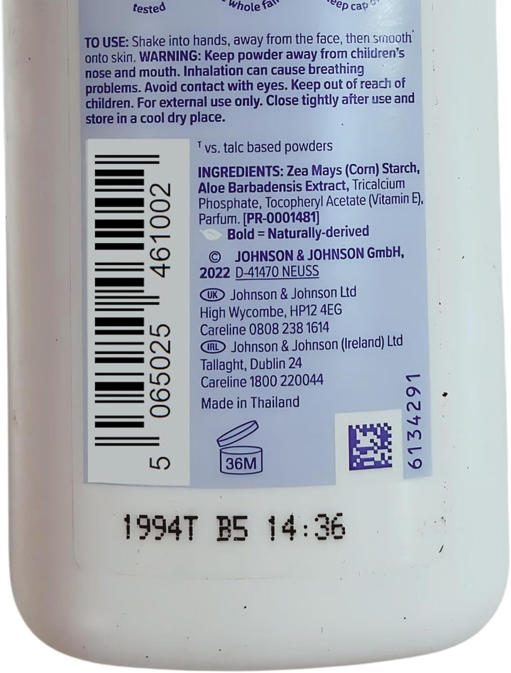 Lummerce 2-Pack Johnson Baby Powder | Gentle Cornstarch Baby Powder Formula with Aloe & Vitamin E | 2 X 200G