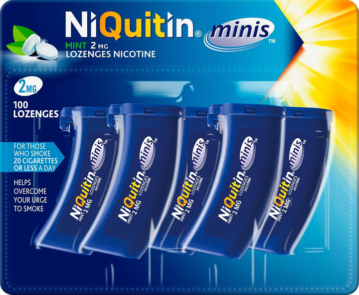 Minis Mint 2 Mg Lozenges - Effective Smoking Craving Relief - Practical Pocket-Sized Container - 100 Mini Lozenges - Relieve Sudden Cravings - Reduce and Quit Smoking Aid