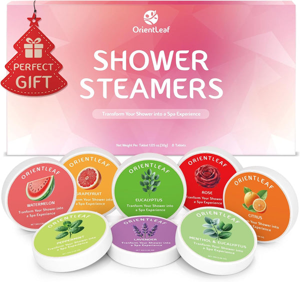 Shower Steamers Aromatherapy, 8 Pcs Stress Relief Shower Bombs, Stocking Fillers, Birthday Gifts for Women, Self Care & Relaxation Christmas Gifts for Women