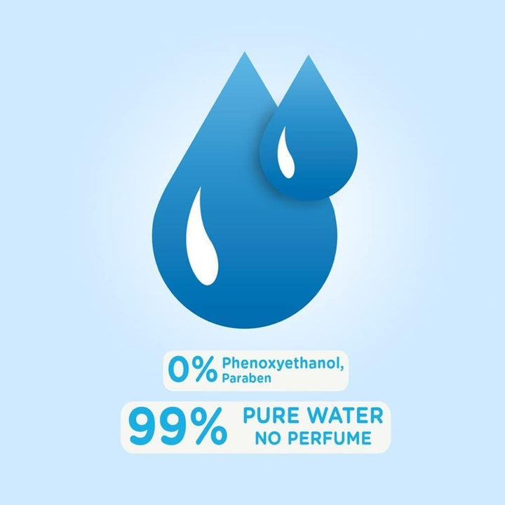 Pure Baby Wipes - Pack of 10 (10 X 72 Packs, Total 720 Wipes)