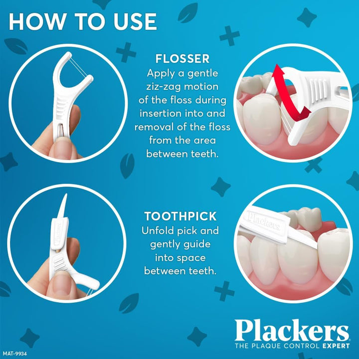 Eco Twin Line Flossers, Dental Flossers, Double Cleaning Action, Two Floss Threads, the Easy Way to Floss, Folding-Out Toothpick, Recycled Plastic Handle
