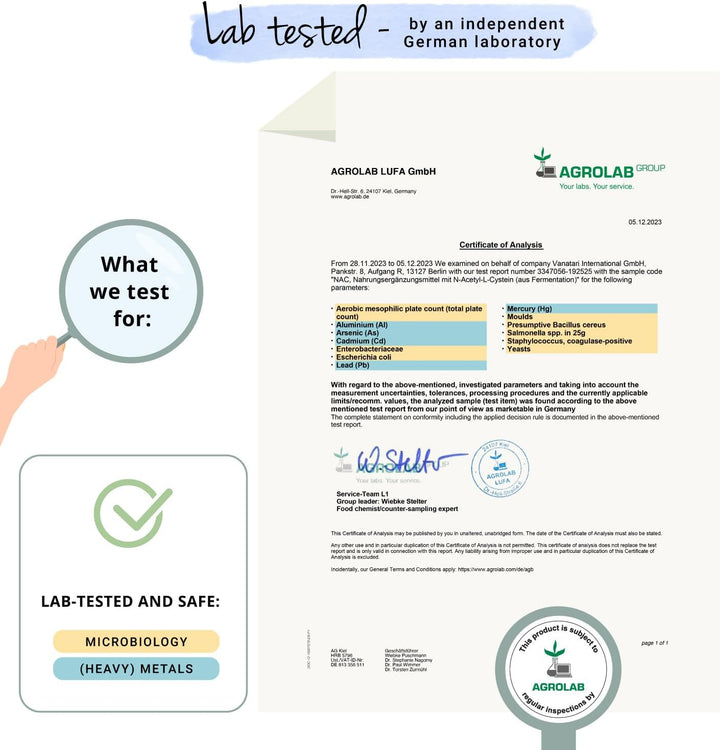 NAC Supplement | 100% Pure N-Acetyl-Cysteine 600 Mg | Lab Tested, NO Additives | 180 Capsules | Vegan