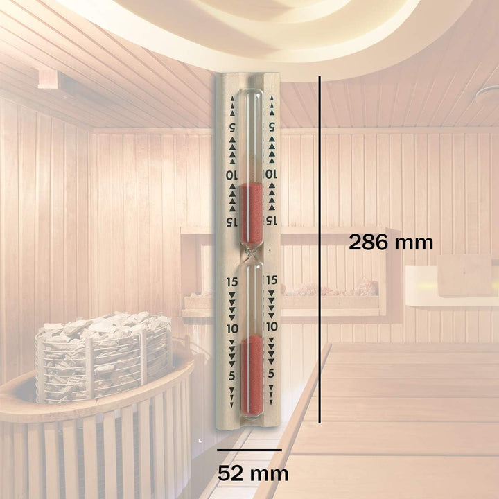 40.1001 Sauna Hour-Glass 5.2X3X28.7 Cm Beech Wood