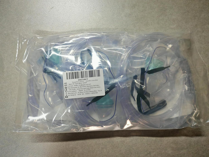 Nebuliser Kit 3 Pack with Nebuliser Mask Inhaler Chamber 2M Soft Tubing Nebuliser Replacement Set for Adults Universal Compatibility with Most Nebuliser Machine