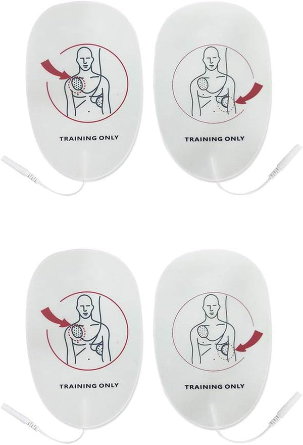 4 Pieces AED Training Device Patches First Aid Training Replacement AED Pads Adult Training Universal Trainer
