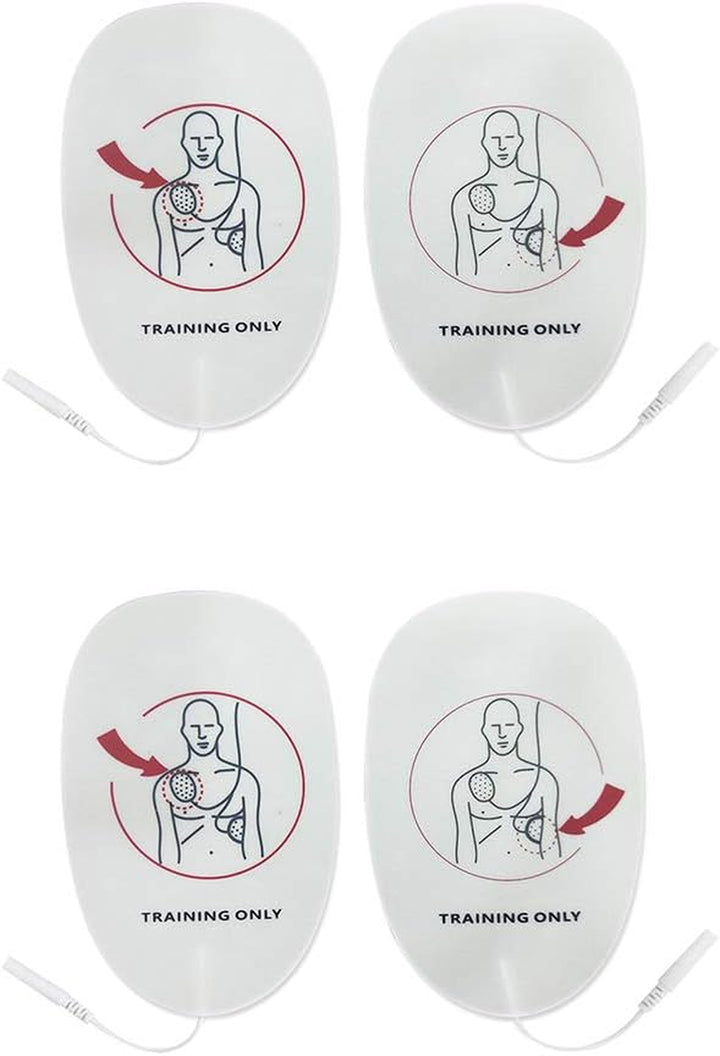 4 Pieces AED Training Device Patches First Aid Training Replacement AED Pads Adult Training Universal Trainer