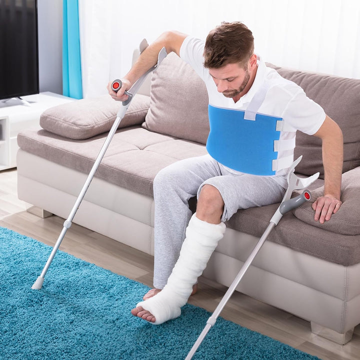 Broken Rib Brace Adjustable Rib Support Brace Chest Wrap Belt Rib Cage Protector for Cracked, Fractured or Dislocated Ribs Protection, M