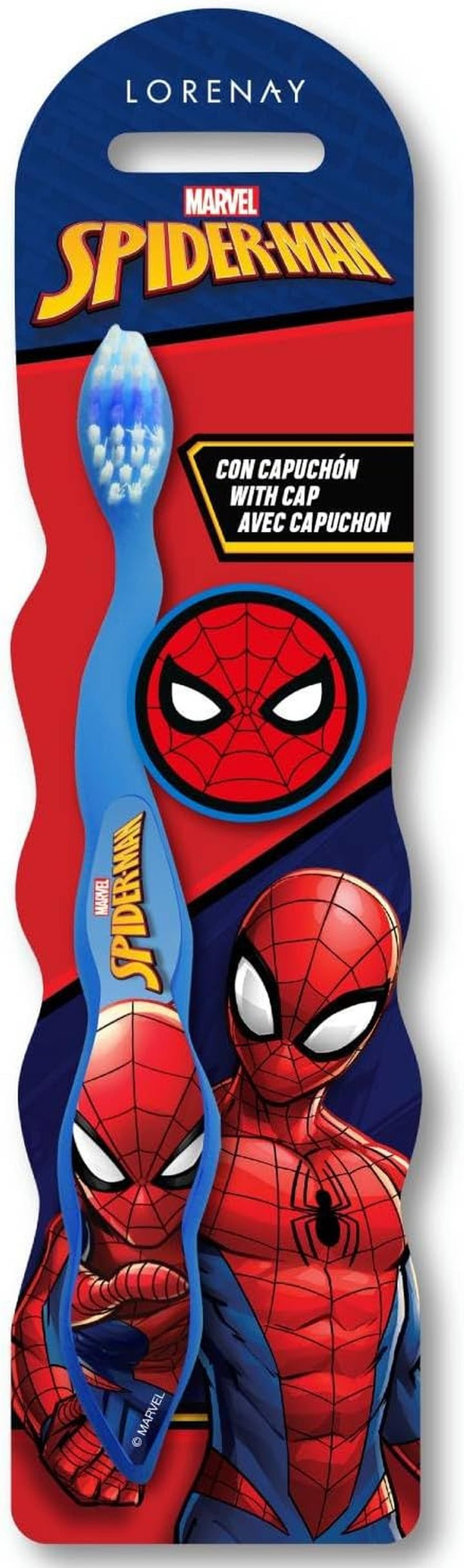 Disney Stitch Little Teeth Toothbrush for Kids with Soft Rounded Bristles, Comfortable Handle Grip and Protection Cap for Children Ages 3+