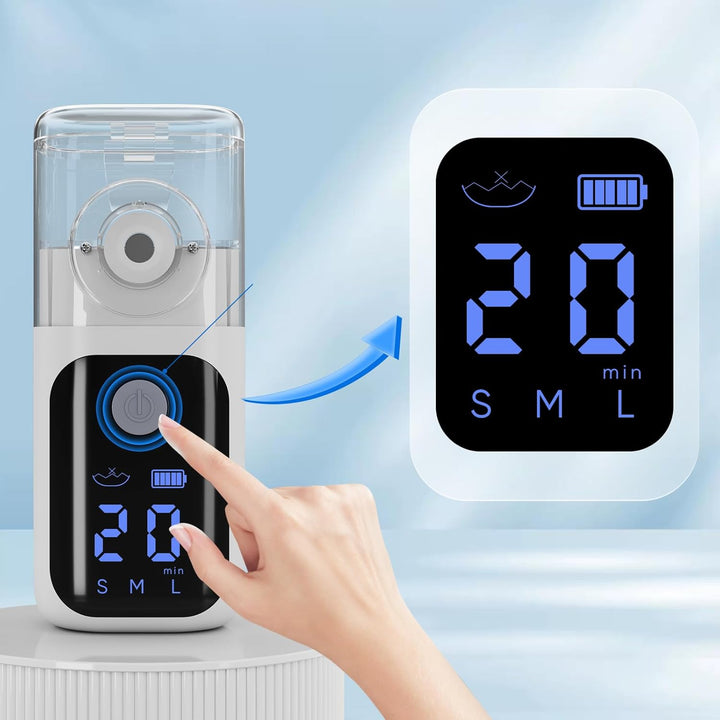 Nebuliser Machine for Adults & Kids,Efficient & Quiet Portable Nebuliser Handled Nebulizer for Home & Travel