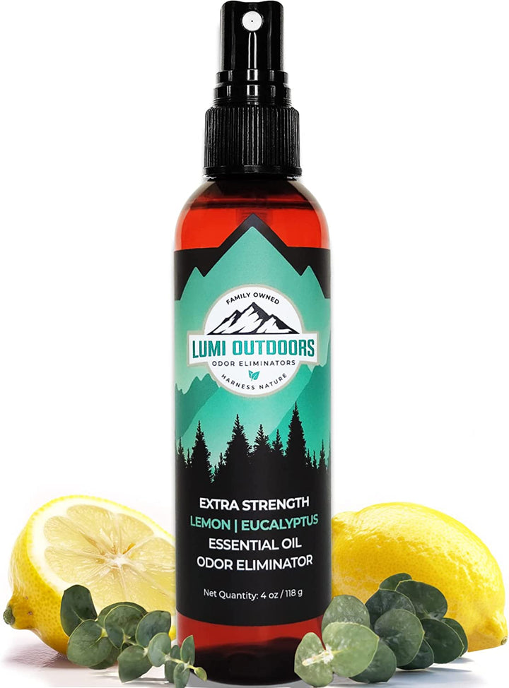 Natural Shoe Deodorizer Spray & Foot Odor Eliminator- Extra Strength- Eucalyptus Lemongrass