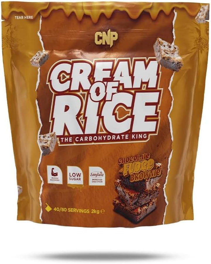 Cream of Rice Carbohydrate, Low Sugar, for Energy & Recovery with Easy Digestion, 2Kg 40/80 Servings 8 Flavours (2Kg, Cherry Bakewell)