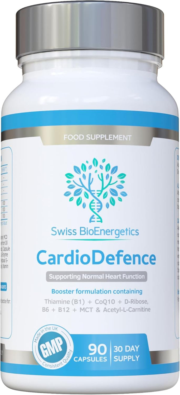 Cardiodefence – 90 Capsules – a Precise Balance of Coq10, D-Ribose, Acetyl L-Carnitine, B Vitamins and MCT to Contribute to the Normal Function of the Heart and Reduce Tiredness and Fatigue