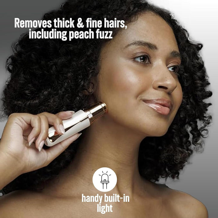 Nuyou Facial Hair Remover for Women - Quick and Painless Hair Removal with 18K Gold Blades, Portable Facial Trimmers, Lipstick Design for Discreet Face Care - New Floatable, Tiltable Head