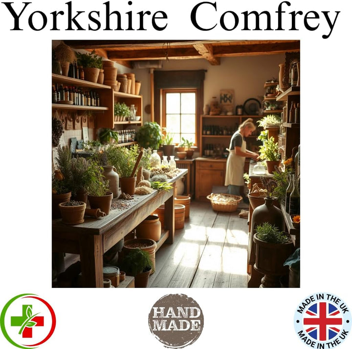 Handmade Comfrey Leaf Salve – Made in North Yorkshire – All-Natural Ingredients: Comfrey Oil, Sunflower Oil, Beeswax, Vitamin E (60Ml)