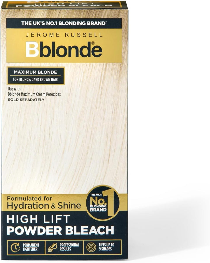 Bblonde High Lift Bleach Powder - Hair Bleach for Blonde to Dark Brown Hair Colour with Mineral Oils for Hair Care, Blonde Hair Dye Lifts 6-9 Shades, Pack of 6 Sachets inside (6 X 25G)