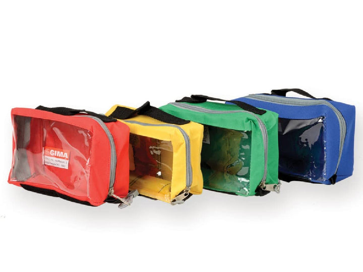 E1 Squared Pouch with Window and Handle, Blue