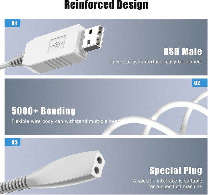 Charger for Braun Silk Epil 9,  Charger Cable Replacement for Braun Silk-Epil 9, Silk-Epil 7, Epil 5, Epil 9 Flex Epilator Hair Removal