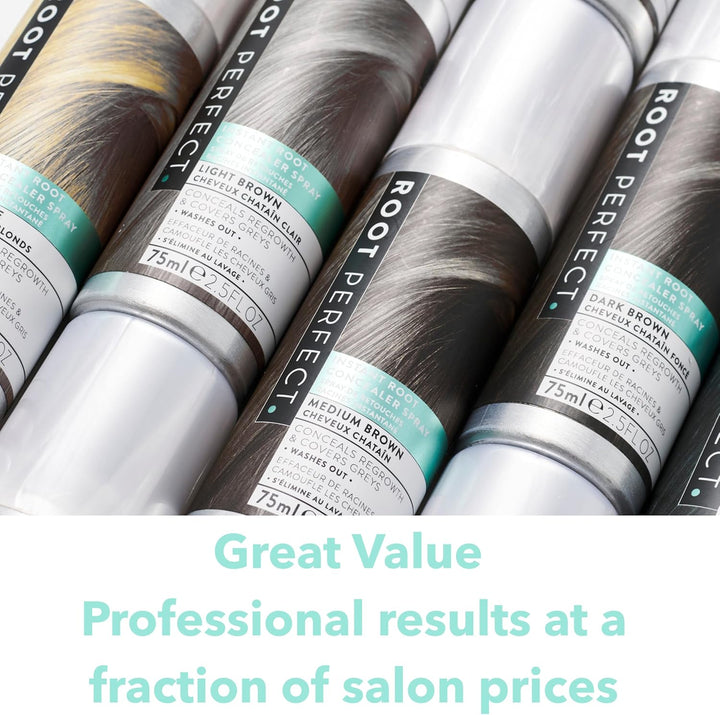 Root Touch up Spray – Dark Brown, Instant Root Concealer for Grey Coverage, Temporary Hair Colour Spray, Quick-Dry, Hair Disguise Solution, 75Ml