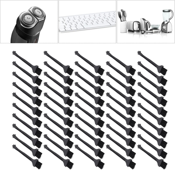 50Pcs Brush Multifunctional Soft Bristle High Density Durable PP Handle Shaver Brush for Appliance Computer