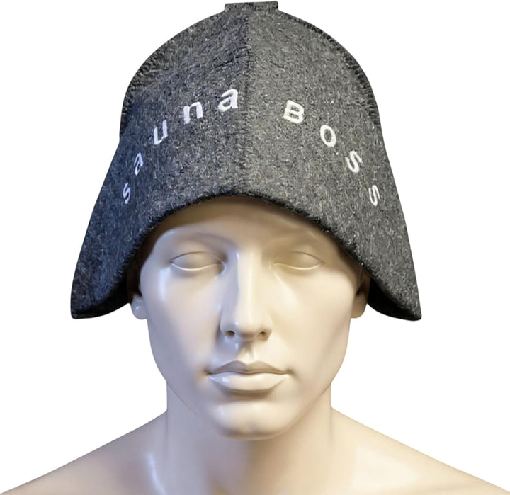 Sauna Hat Made of Wool Felt – (510-148) Felt Sauna Cap for Men and Women, Felt Cap for Sauna, Grey 510-148, One Size