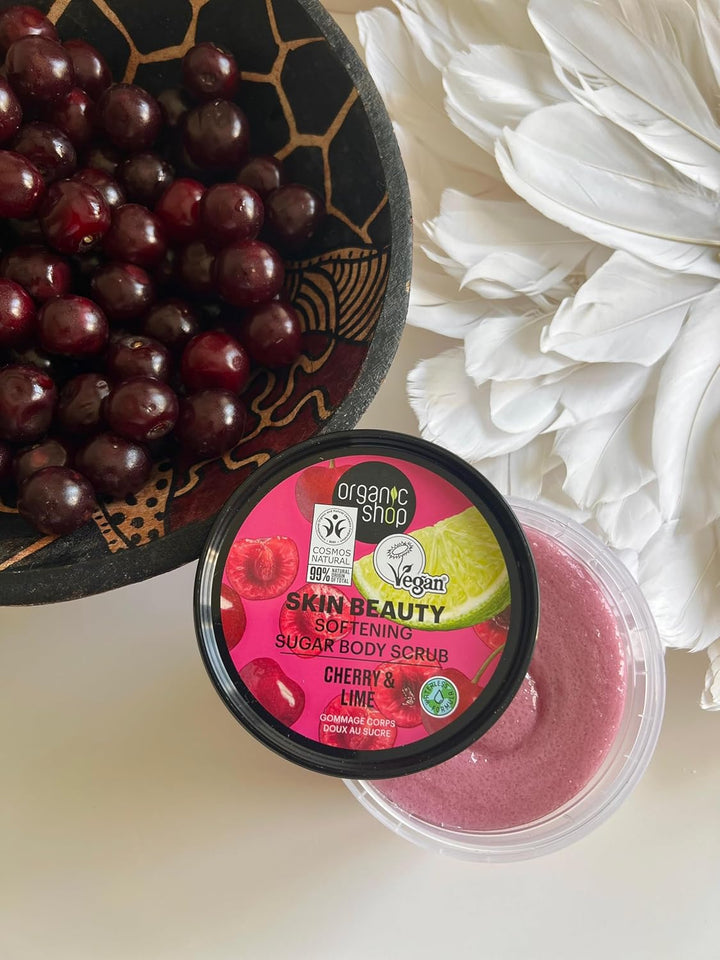 250Ml Body Scrub Skin Beauty Softening Cherry & Lime