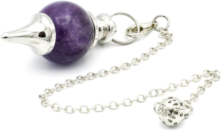 Tiger Eyes Pendulum | Universal Waterdrop Radiesthesia Divinatory Crystal Pendulum with High Vibrational Quality | 4Cm Pink Quartz Dowsing Pendulum | 17Cm Chain Included