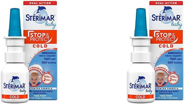 Baby Stop & Protect Cold Relief, 100% Natural Sea Water Nasal Spray, 15 Ml
