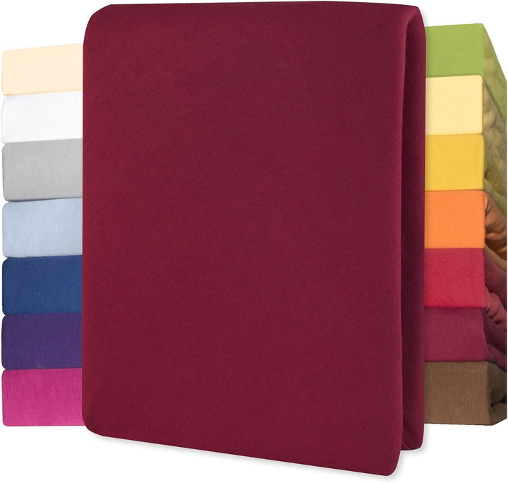 Lucina Fitted Sheet Cotton 200X200-200X220 Cm Royal Blue