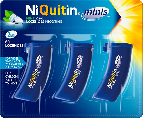 Minis Mint 2 Mg Lozenges - Effective Smoking Craving Relief - Practical Pocket-Sized Container - 60 Mini Lozenges - 20 Count (Pack of 3) - New Formulation