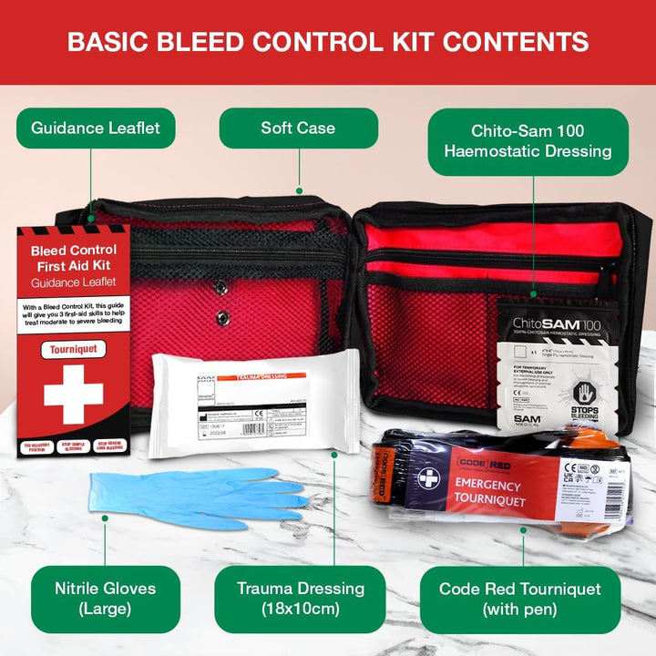 Basic Bleed Control Kit with Tourniquet - Soft Case