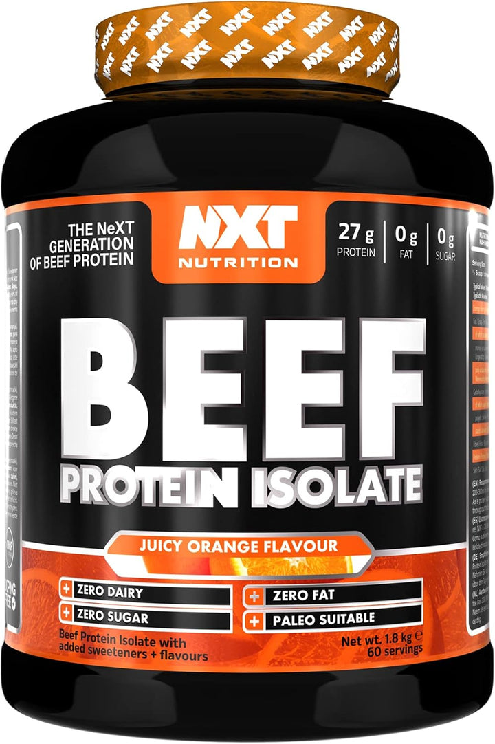 Beef Protein Isolate Powder - Protein Powder High in Natural Amino Acids - Paleo, Keto Friendly - Dairy and Gluten Free - Muscle Recovery | 1.8Kg | Ice Blast