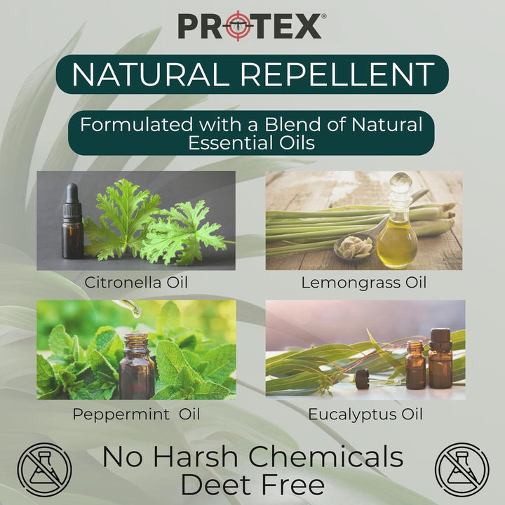 PR0TEX 18 Pack Mosquito Repellent Bracelet, Adjustable Leather Deet-Free Wrist Bands, Powerful Effective Protection, Insect Repellent Bracelets for Adults & Kids, Resealable Pack.