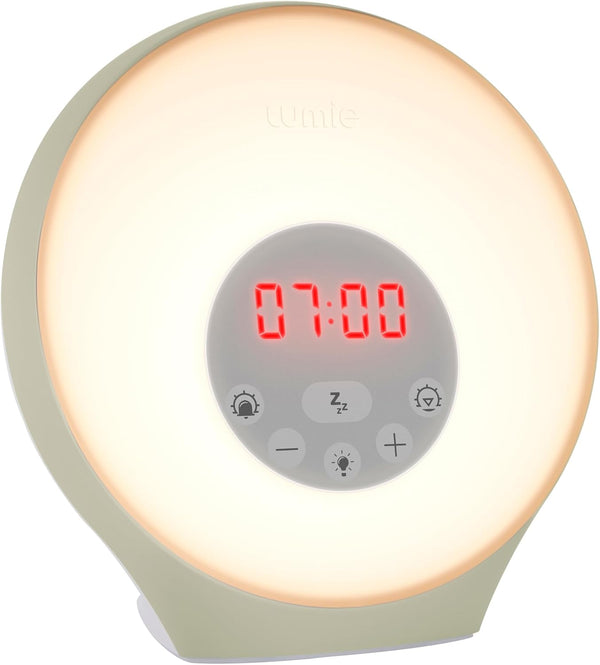 Sunrise Alarm - Sunrise Wake-Up Alarm, Sunset Sleep Feature, Sounds and Mood Lighting, White