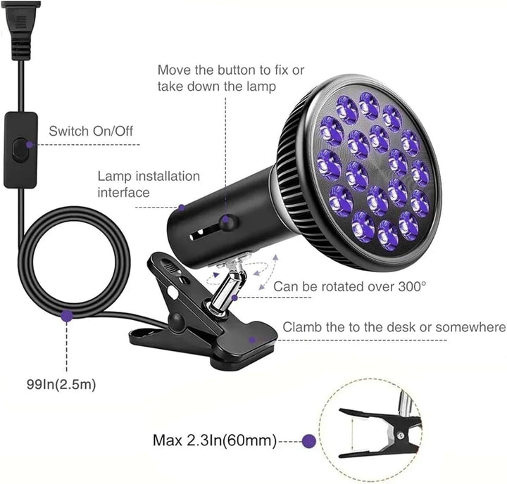 54W Face Tanning Lamp,Tanning Lamp Solarium for Home, All Skin Tones,180 ° Rotation Sun Lamp for Face and Body with Eye Mask, for Antique Bronze Skin with 18Pcs Leds (Black) (Black)