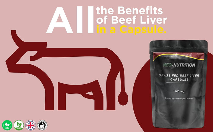 Grassfed Beef Liver Capsules 500Mg - Supports Liver, Brain, and Heart Health