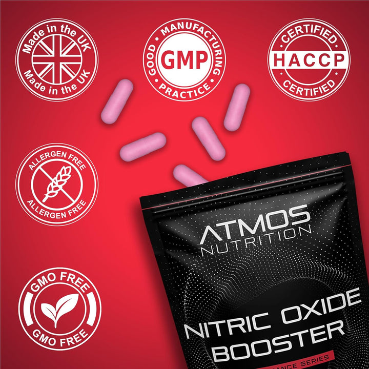 6,150Mg Nitric Oxide Booster - 180 High Strength Tablets with L-Arginine, L-Citrulline, Beetroot, and Vitamin C - Blood Flow, Energy, Performance Supplement for Gym, Powerlifting, and Bodybuilding