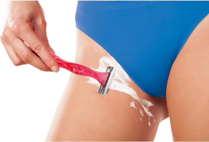 Miss Soleil Colour Collection, Triple Blade Razor for Women, Stainless Steel Blades, with Flower Designed Handles, Pack of 8