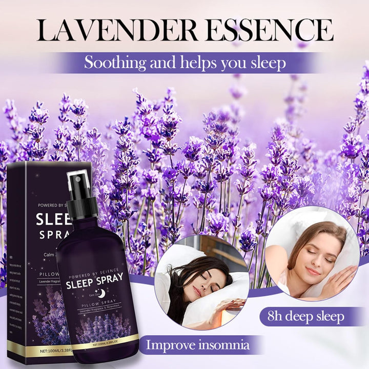 Lavender Sleep Spray-Lavender Pillow Spray Sleep-Aromatherapy Mist for Relaxing and Restful S-Leep-Calming Bed S-Pray with Essential Oils-Sleep Aid for Travel and Bedtime-S-Leep S-Pray Pillow Mist