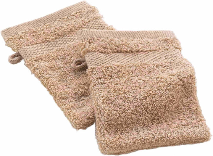 , Elegance 2 Wash Mitts 15 X 21 Cm Anthracite 100% Cotton Plain