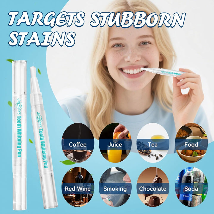 Teeth Whitening Pen, Professional Teeth Whitening Gel, Fast & Gentle Smile Brightening, Tooth Whitener Pen Kit, Sensitive Teeth Friendly, Enamel-Safe, Coffee & Tea Stain Removal