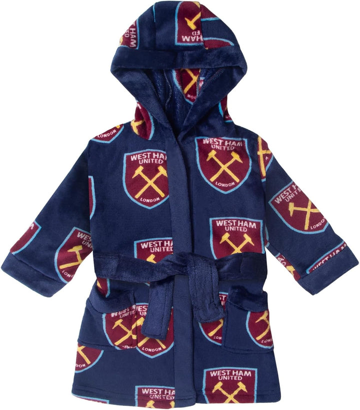 Baby Dressing Gown Toddler Robe Hooded Fleece OFFICIAL Gift