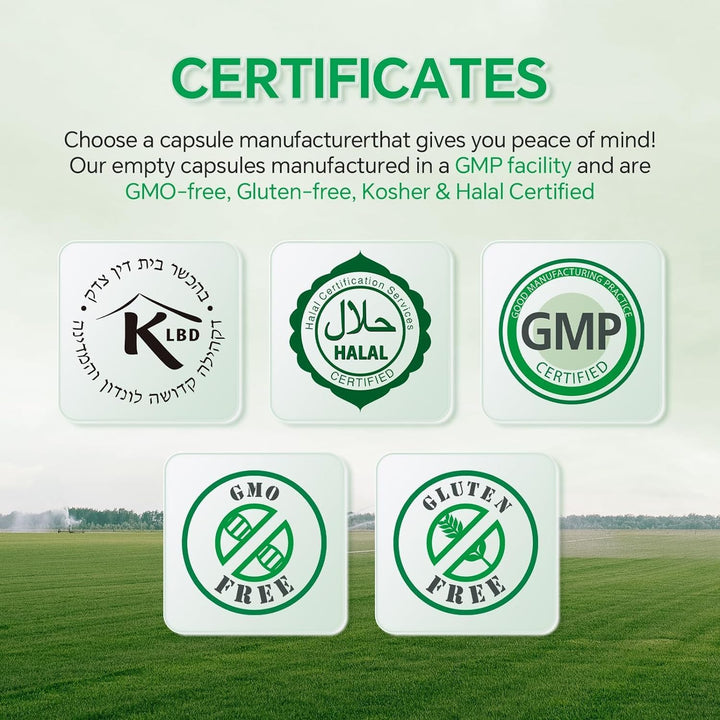 Empty Capsules, jn 100 Count Clear Vegetarian Capsules, Size 0 DIY Pill Capsules Filling Empty Caps with Micro Lab Spoon, Kosher, ISO9001, Gluten Free, Halal Certified, Non-Gmo Certified