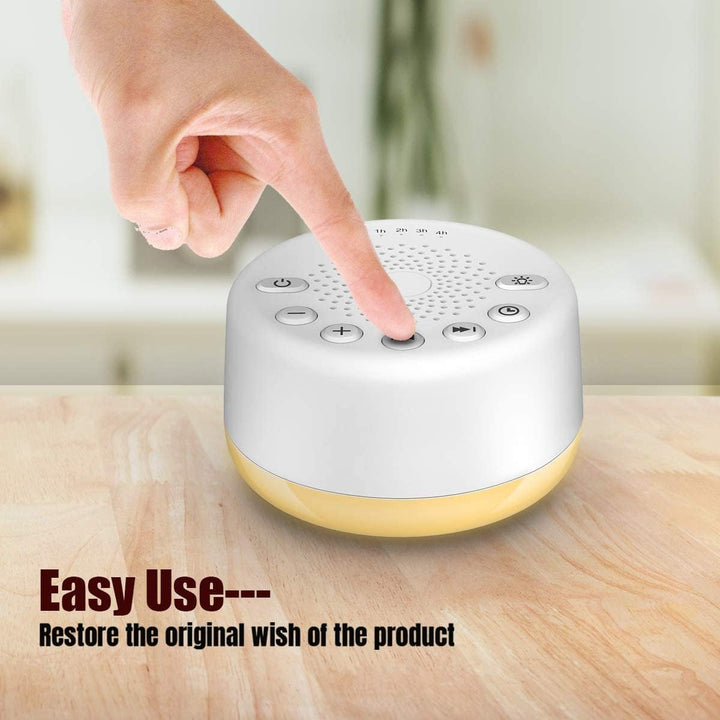 Sound Machine White Noise Machine for Baby Adults Kids Sleeping with Night Light 25 Soothing Sounds 32 Volume 5 Timer Memory Function for Home Office Travel