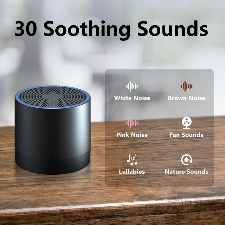 Sound Machine Mini White Noise Brown Noise Machine with 30 Soothing Sounds Loud Speaker Portable Rechargeable Baby Sleep Machine 4 Timers Memory Function for Newborn Kid Adults & Home Travel