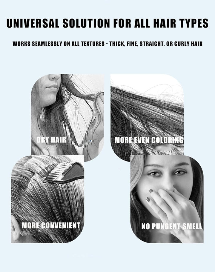 Hair Dye Shampoo for Women & Men with Caviar Protein – Vibrant Long-Lasting Brown Tones Plant-Based Coloring Cream with Nourishing Care (Soft Black)