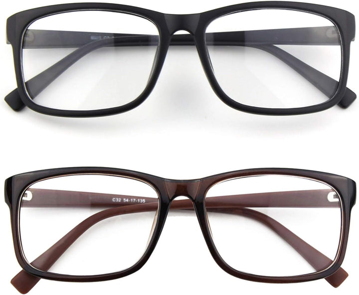 CN12 Fake Glasses Women Men Casual Fashion Square Clear Lens Glasses 100% UV400 Protection